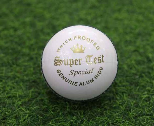 Drifts White Super Test Leather Ball